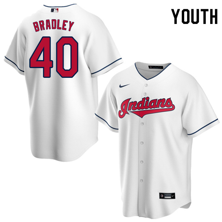 Nike Youth #40 Bobby Bradley Cleveland Indians Baseball Jerseys Sale-White